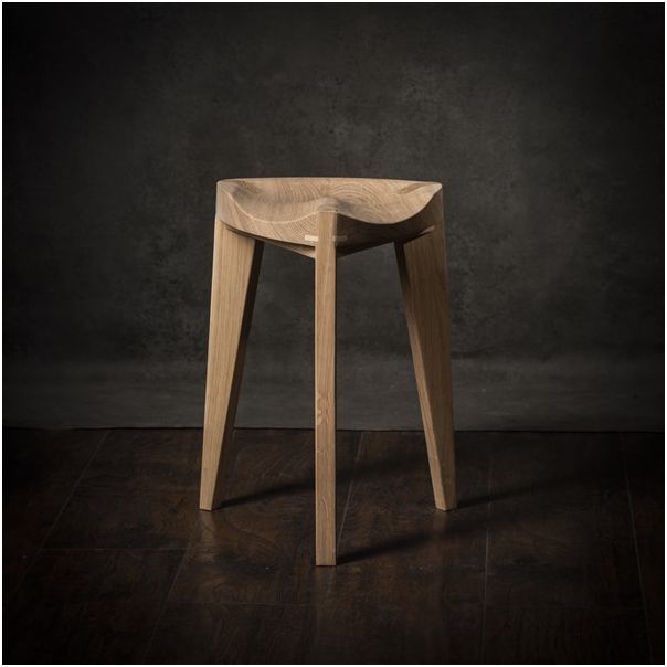 MEDA FURNITURE Hoklica Oku Ho M - hrast 45 cm - HrastM45izd