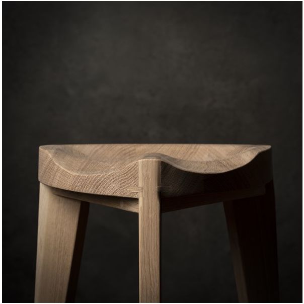 MEDA FURNITURE Hoklica Oku Ho M - hrast 45 cm - HrastM45izd