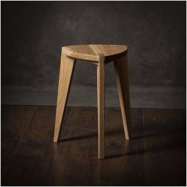 MEDA FURNITURE Hoklica Nara Hira M – hrast 45 cm - HrastL45rav