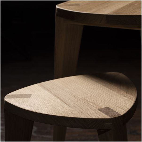 MEDA FURNITURE Stočići od drveta Hrast M (set) - StoHrastSetM