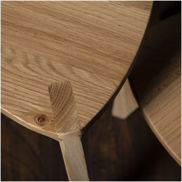 MEDA FURNITURE Stočići od drveta Hrast M (set) - StoHrastSetM