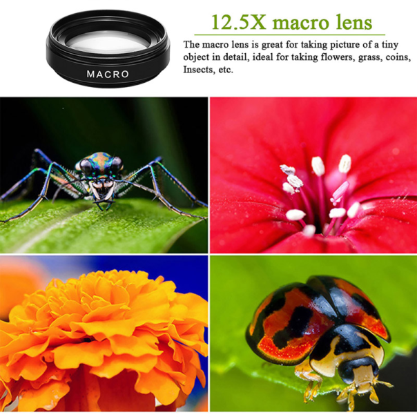 Objektiv 37mm 0.45X Ultra-wide + macro za telefon i tablet - 610511