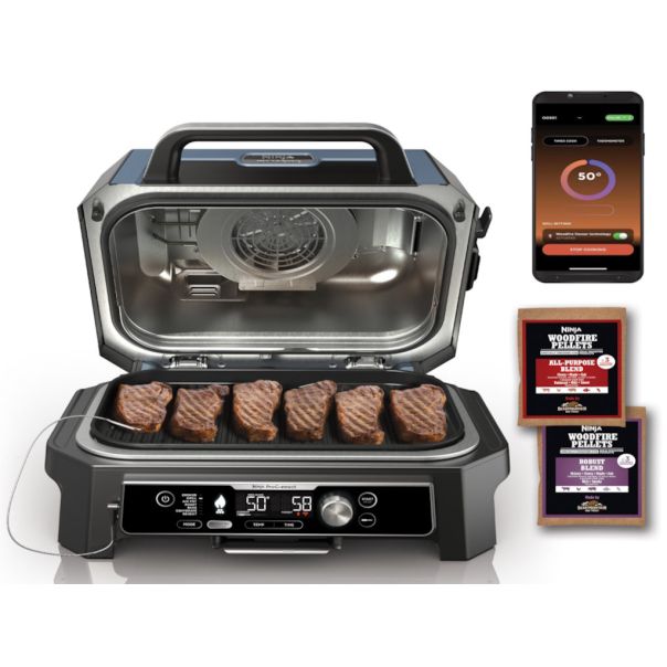 NINJA Roštilj OG901EU Woodfire PRO Connect XL/1700W/plava-crna - OG901EU