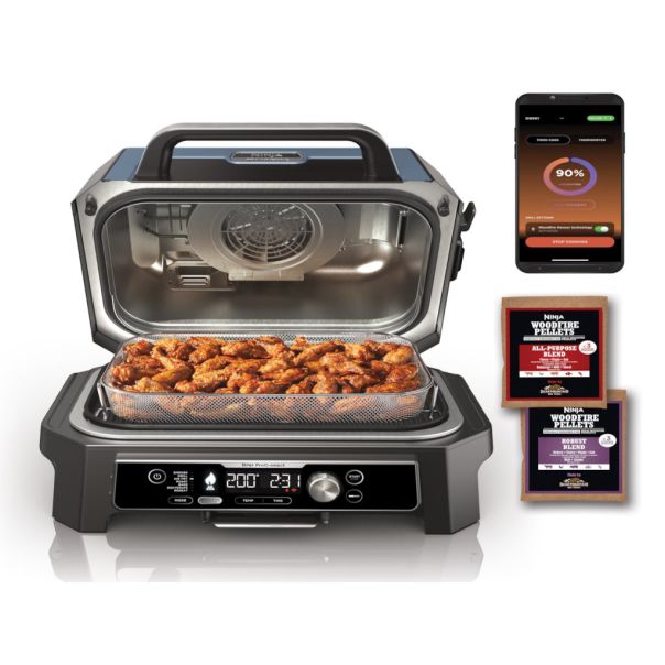 NINJA Roštilj OG901EU Woodfire PRO Connect XL/1700W/plava-crna - OG901EU