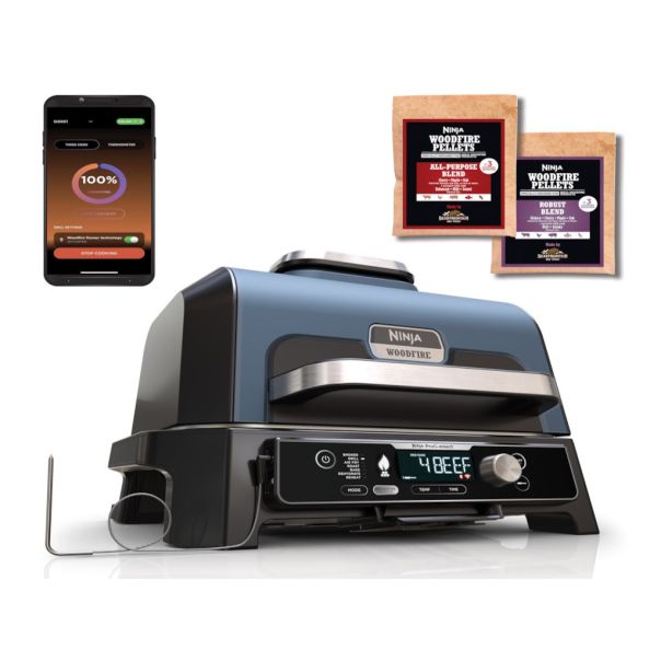 NINJA Roštilj OG901EU Woodfire PRO Connect XL/1700W/plava-crna - OG901EU