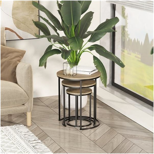 BOLZZ Okrugli coffe sto 3 kom set light - EP2936646