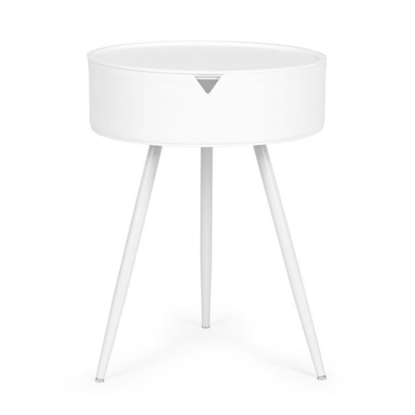 MODERNHOME Okrugli stočić sa uklonivim poklopcem - CT3022 WHITE