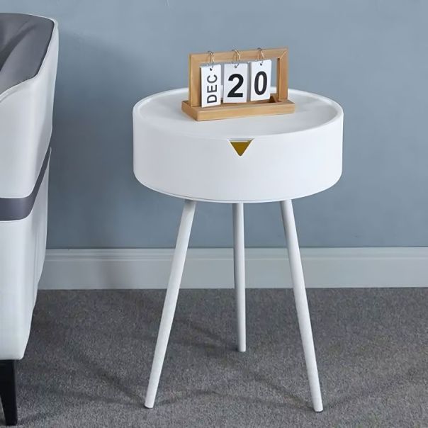 MODERNHOME Okrugli stočić sa uklonivim poklopcem - CT3022 WHITE