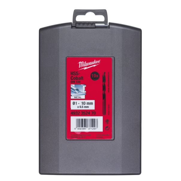 MILWAUKEE Burgije kobaltne 1-10mm HSS-CO set 19/1 - 4932352470