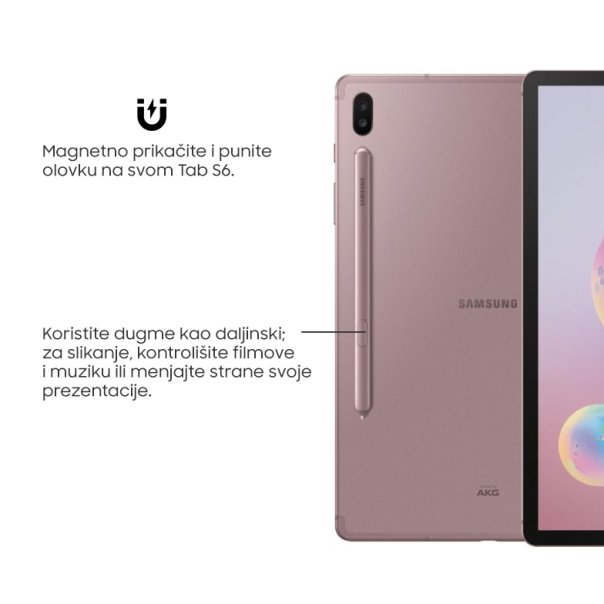 Olovka za touch screen za Samsung Tab S6 roze - 210228