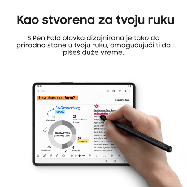 Olovka za touch screen za Samsung Z Fold 3 crna tip 2 - 210499-1