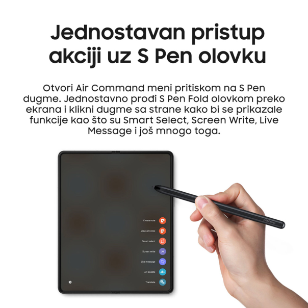 Olovka za touch screen za Samsung Z Fold 3 crna tip 2 - 210499-1