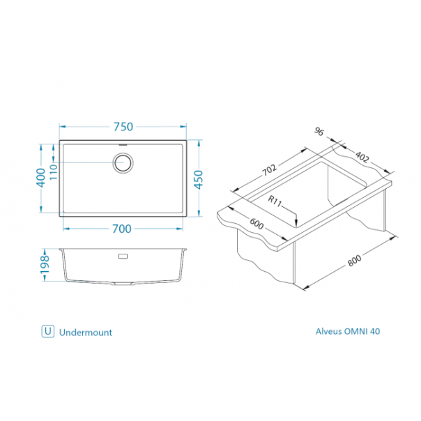 ALVEUS Sudopera Omni 40 G81 siva - 1150059