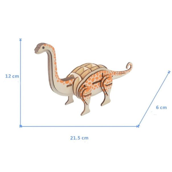 3d drvena slagalica -  Brontosaurus - 47