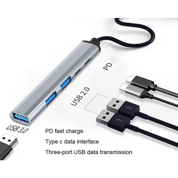 FAST ASIA Adapter USB 3.1 tip-C na 3xHUB 3.0+TIP C+ PD - EP3170911