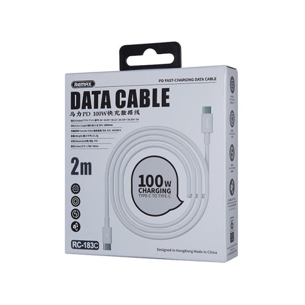 REMAX DATA kabl Marlik TIP C na TIP C RC-183c 100W, 2m bela - OST06542