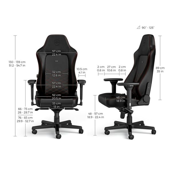 NOBLECHAIRS Gejmerska stolica Hero, crna/crvena - OST07779