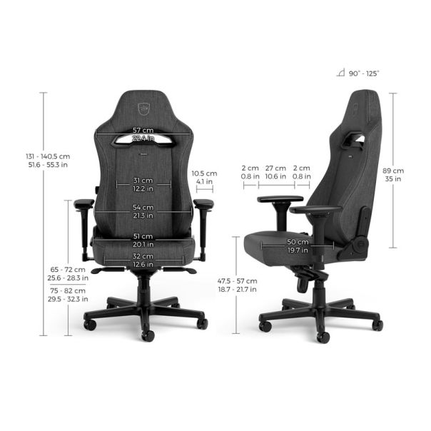 NOBLECHAIRS Gejmerska stolica Hero ST TX, antracit - OST07783
