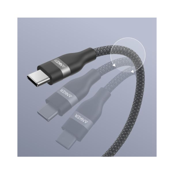 ANKER USB tip-C kabl M/M 1.8m, za Super brzo punjenje 240W/480Mbps, pleteni, crna - EP2893069