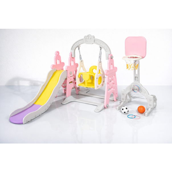 WINNER BIKE TOBOGAN + LJULJA 161x155x103cm PINK - OUT0025