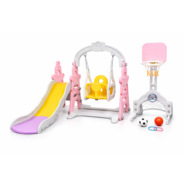 WINNER BIKE TOBOGAN + LJULJA 161x155x103cm PINK - OUT0025