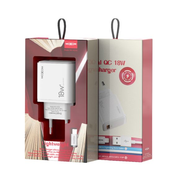 MOXOM Punjač MX-HC132 3A/18W Lightning, bela - P1113