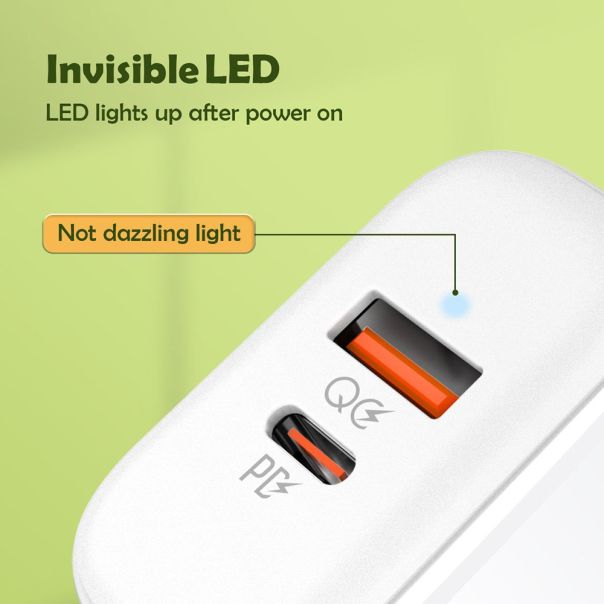 LDNIO Kućni punjač A2526C Fast 3A/45W PD QC3.0 Type-C, bela - P1140