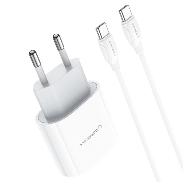 COMICELL Punjač Superior CO-DC55 Fast PD 20W 3A Type-C na Type-C, bela - P1200