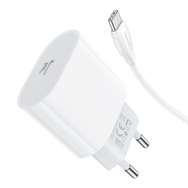 COMICELL Punjač Superior CO-DC55 Fast PD 20W 3A Type C na Lightning, bela - P1201