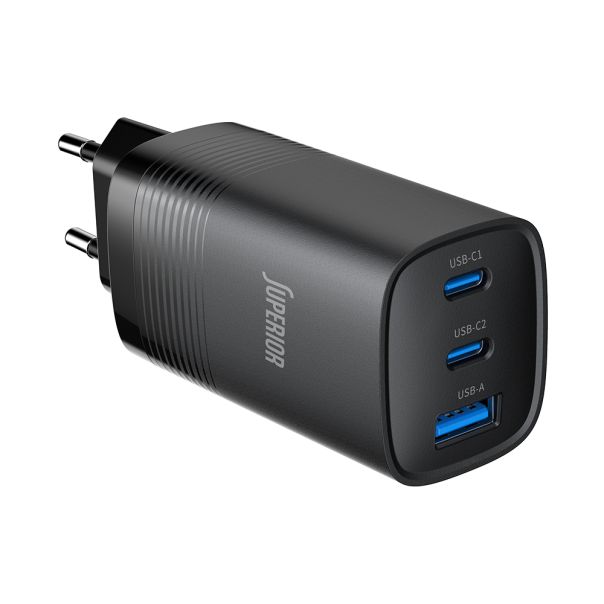 COMICELL SUPERIOR Punjač CO-6501L 65W GaN Fast PD + USB, crna - P1207