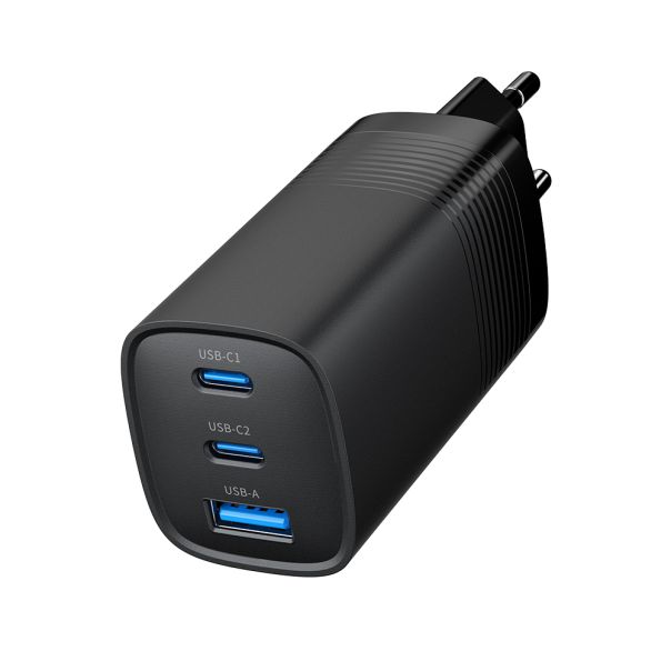 COMICELL SUPERIOR Punjač CO-6501L 65W GaN Fast PD + USB, crna - P1207