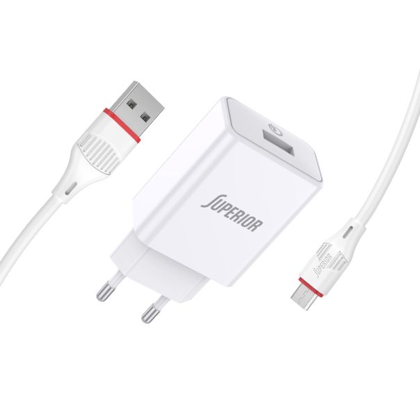 SUPERIOR Kućni punjač SU-P101 Fast QC3.0 18W 3A Micro, bela - P1216