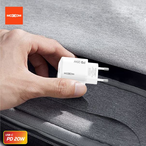 MOXOM Kućište punjača MX-HC163, Type-C PD, 20W, bela - P1226