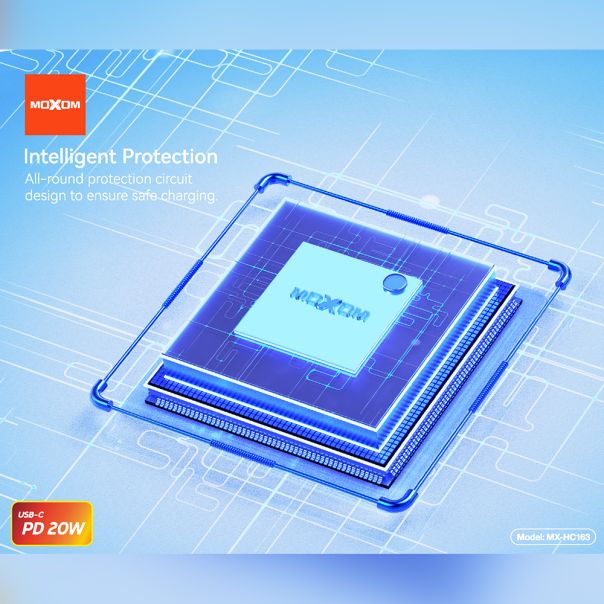 MOXOM Kućište punjača MX-HC163, Type-C PD, 20W, bela - P1226