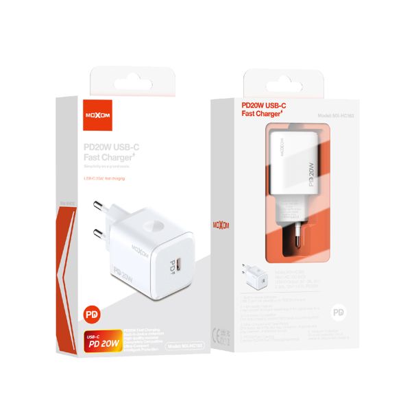 MOXOM Kućište punjača MX-HC163, Type-C PD, 20W, bela - P1226