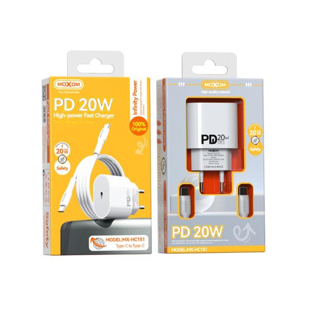 MOXOM Punjač 20W Type-C na Lightning MX-HC151, bela - P1231