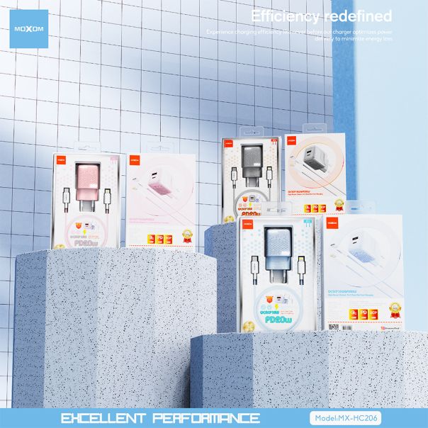 MOXOM Kućni punjač MX-HC206 18W FAST Type C na lightning, plava - P1256