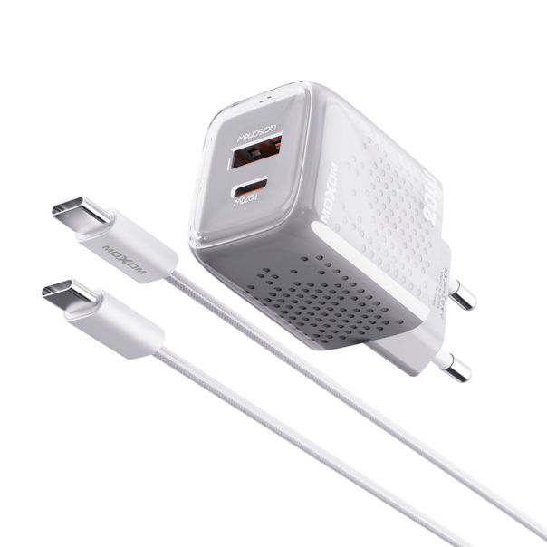 MOXOM Kućni punjač MX-HC206 18W FAST Type C na Type C, siva - P1258