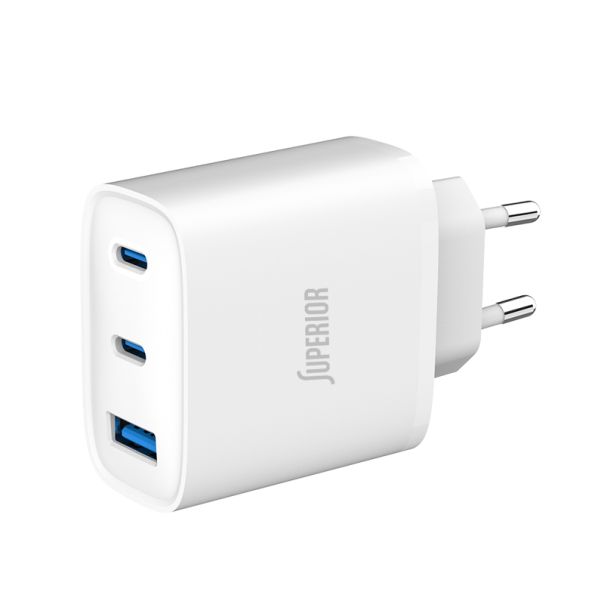 SUPERIOR Punjač SU-6505ACCL 65W 3A GaN Fast PD + USB, bela - P1264