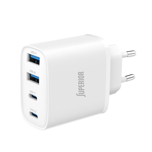 SUPERIOR Punjač SU-4001AACC 40W 3A GaN Fast PD + USB, bela - P1265