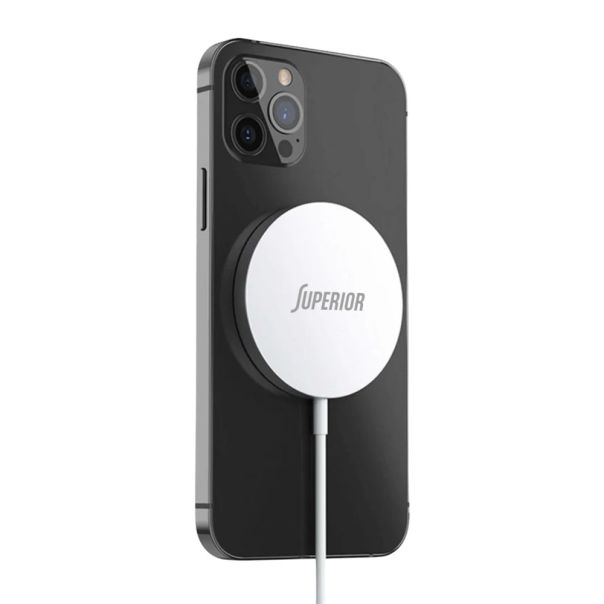 SUPERIOR Bežicni punjač Magsafe SU-0207 15W sa Type C kablom, bela - P1270