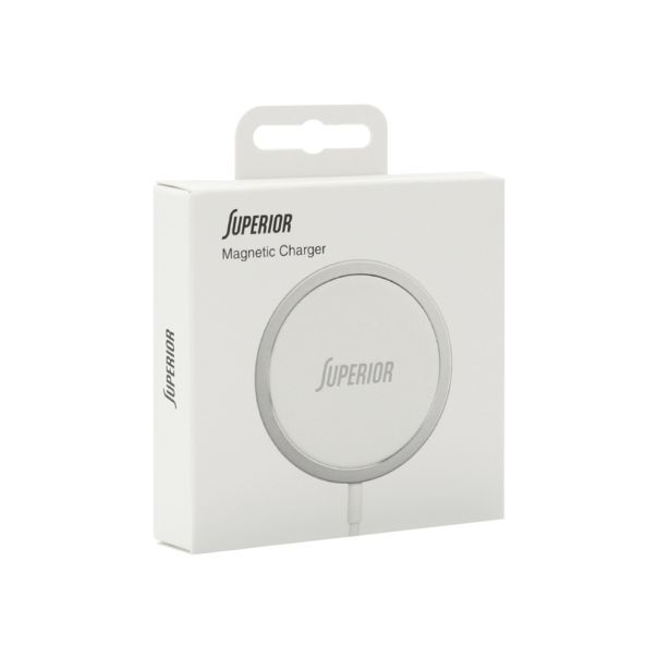 SUPERIOR Bežicni punjač Magsafe SU-0207 15W sa Type C kablom, bela - P1270