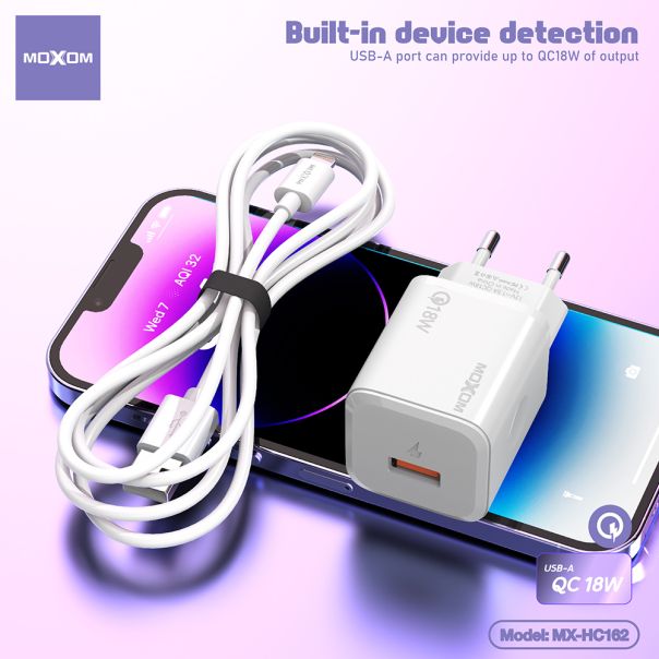Kućni punjač Moxom MX-HC162 18W 3A Type C beli - EP2941326