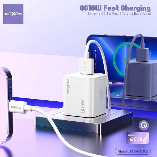 Kućni punjač Moxom MX-HC162 18W 3A Type C beli - EP2941326
