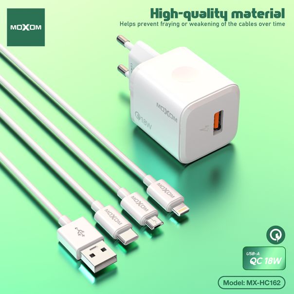 Kućni punjač Moxom MX-HC162 18W 3A Type C beli - EP2941326