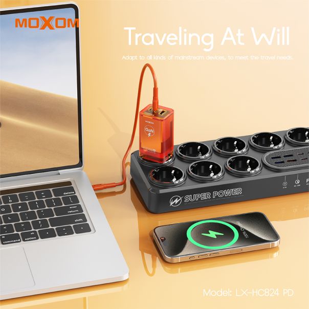 Kućni punjač MOXOM LX-HC824 60W PD Type C na Type C crni - EP2941362