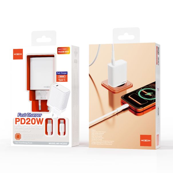 Kucni punjac Moxom MX-HC293 20W Type-C na Lightning beli - EP3096268