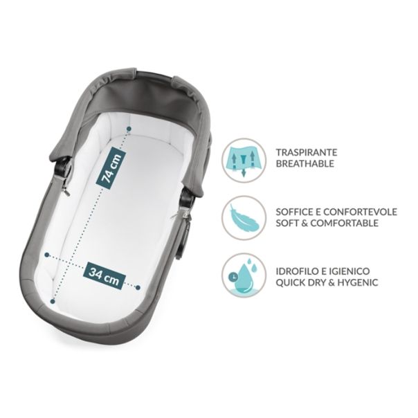 PEG PEREGO Nosiljka za kolica za bebe sa postoljem Flex Vivace/Veloce, siva - P3828001629