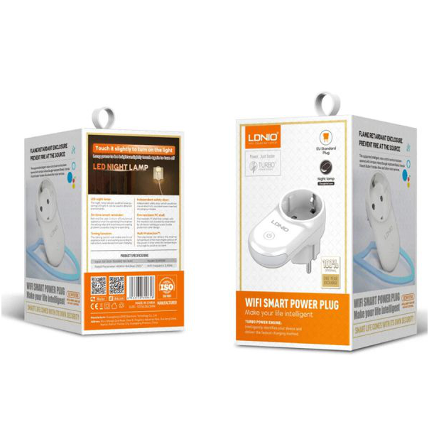Pametna kućna utičnica LDNIO SEW1058 nocna LED lampa bela - 209776