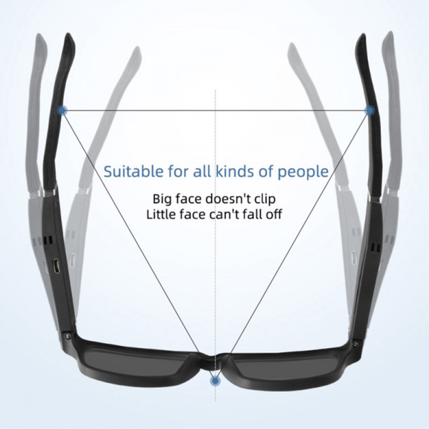 Pametne Naočare TWS zatamljene EL1 crne - 206587